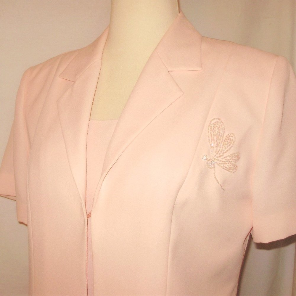 formal maxi jacket dress with beaded butterflies